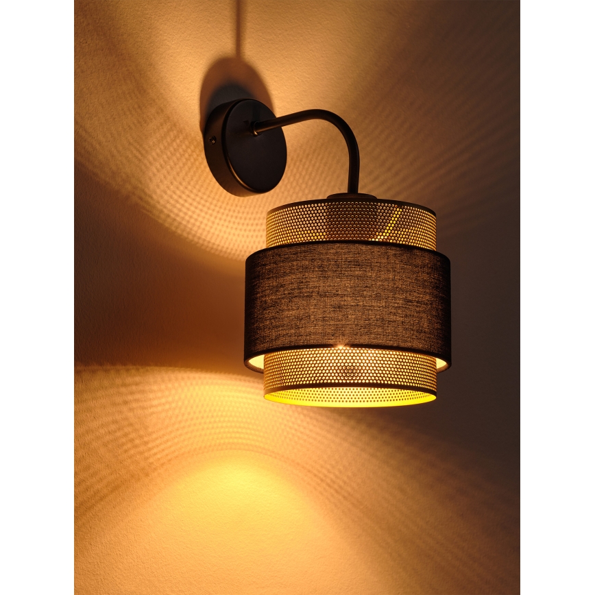 Osram - Sieninis šviestuvas DECOR HORNET 1xE27/10W/230V juodas/auksinis