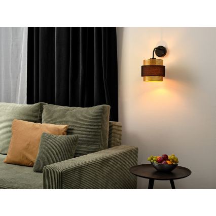 Osram - Sieninis šviestuvas DECOR HORNET 1xE27/10W/230V juodas/auksinis