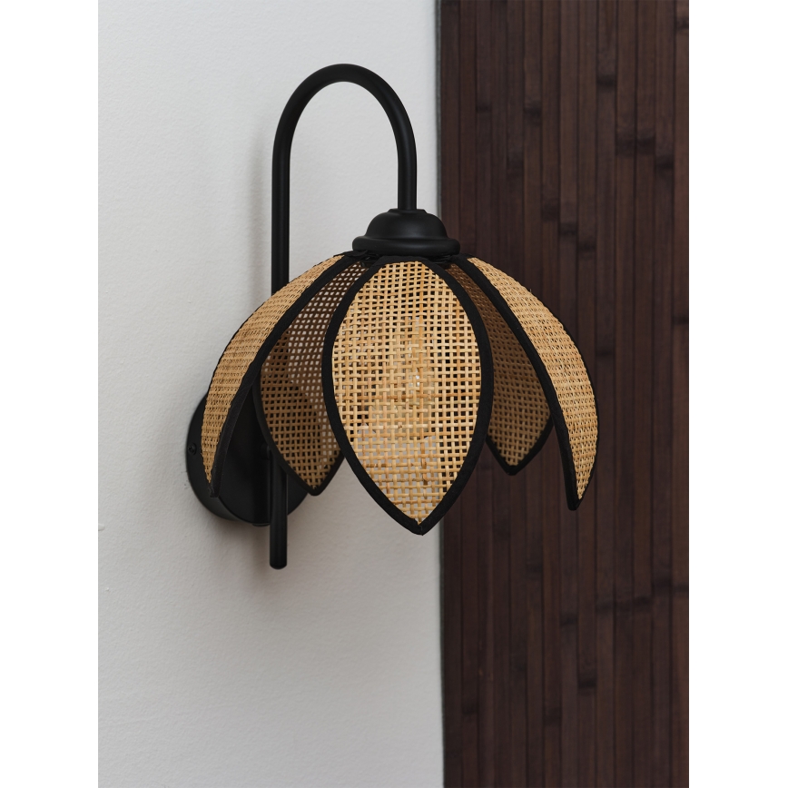 Osram - Sieninis šviestuvas DECOR RATTAN 1xE27/15W/230V smėlio/juoda
