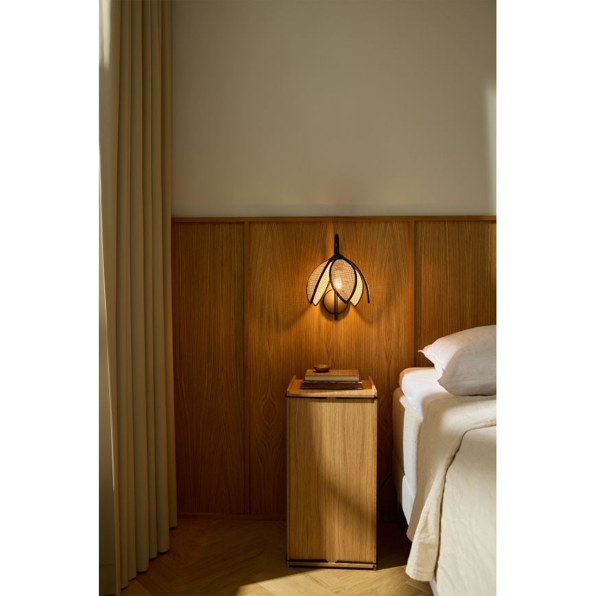 Osram - Sieninis šviestuvas DECOR RATTAN 1xE27/15W/230V smėlio/juoda