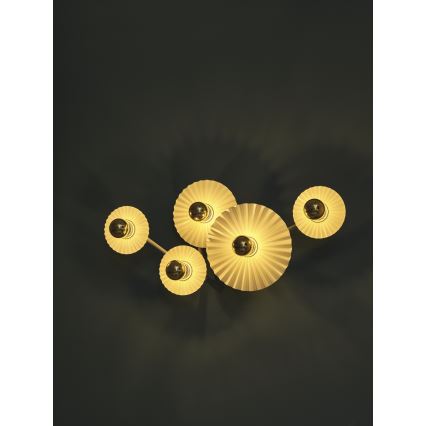 Osram - Sieninis šviestuvas PLISSEE 5xE27/15W/230V kreminis