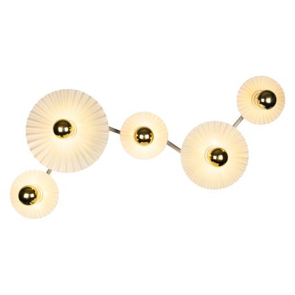 Osram - Sieninis šviestuvas PLISSEE 5xE27/15W/230V kreminis