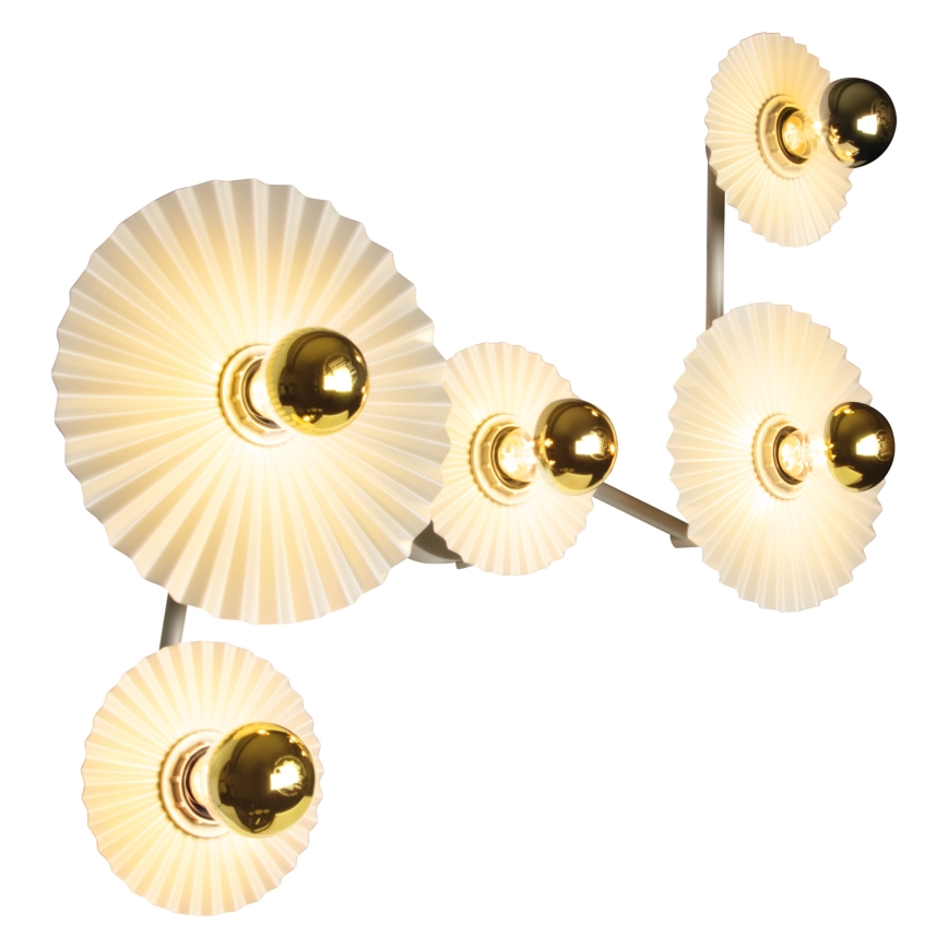 Osram - Sieninis šviestuvas PLISSEE 5xE27/15W/230V kreminis