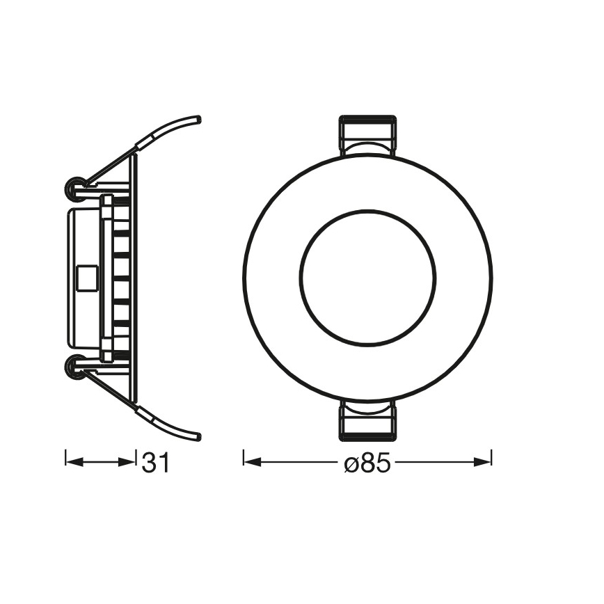 Osram - SLIM įleidžiamas LED lubų šviestuvas, 4,5W/230V 6500K