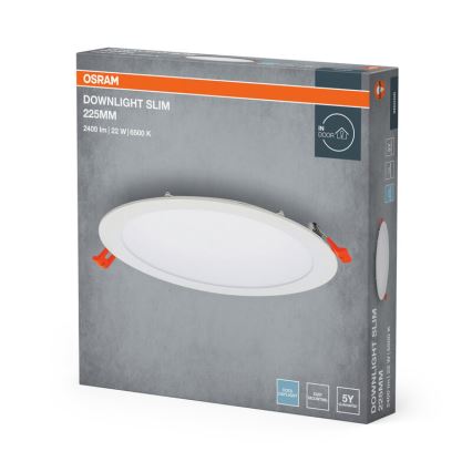 Osram - SLIM įleidžiamas LED šviestuvas 22W/230V 6500K