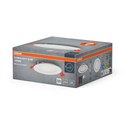 Osram - SLIM įleidžiamas LED šviestuvas, 8 W, 230 V, 4000 K