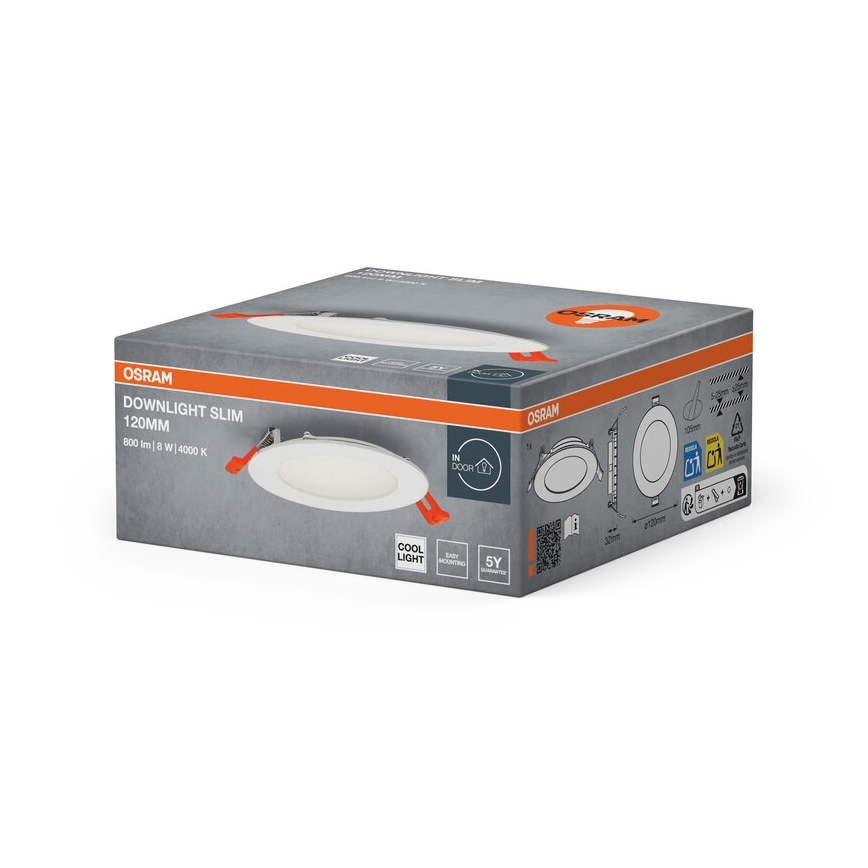Osram - SLIM įleidžiamas LED šviestuvas, 8 W, 230 V, 4000 K