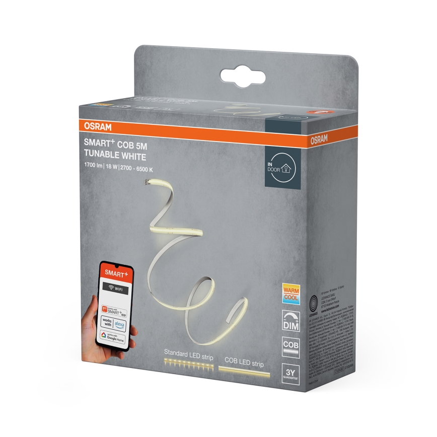 Osram - SMART+ COB reguliuojama LED juosta 5m LED/18W/230V 2700-6500K Wi-Fi