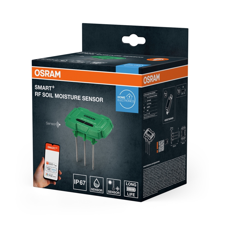 Osram - SMART+ dirvos drėgmės ir temperatūros jutiklis 3xAAA IP67 Wi-Fi