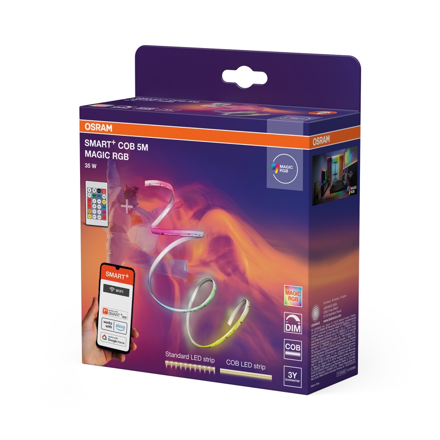 Osram - LED RGB dimeriuojama juosta SMART+ MAGIC 5m LED/35W/230V Wi-Fi + nuotolinio valdymo pultas