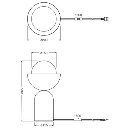 Osram - stalinis šviestuvas DECOR BOWL 1xE14/25W/230V juodas