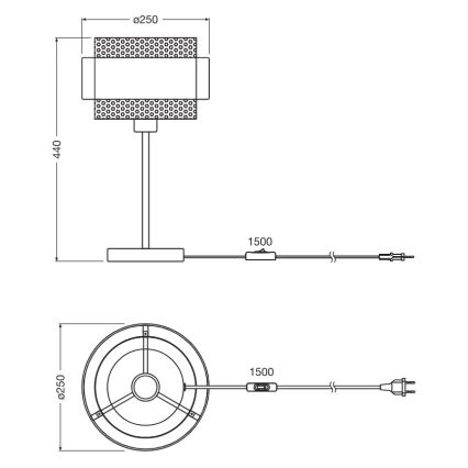 Osram - Stalinis šviestuvas DECOR HORNET 1xE27/10W/230V juodas/auksinis