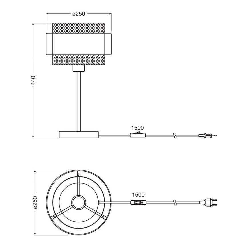 Osram - Stalinis šviestuvas DECOR HORNET 1xE27/10W/230V juodas/auksinis