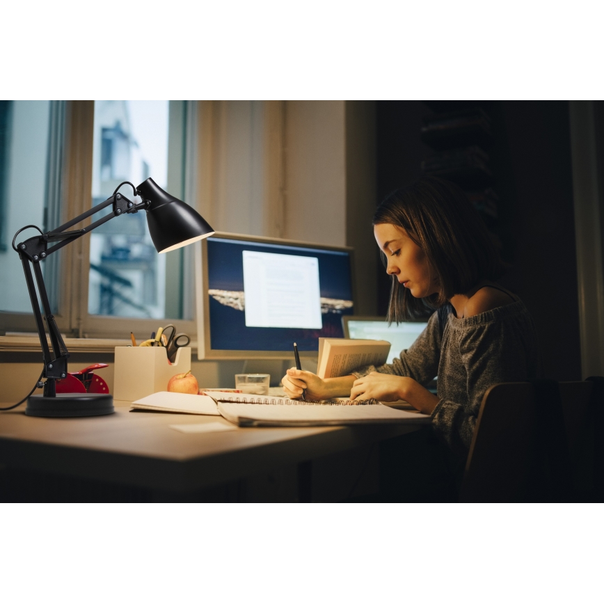 Osram - stalinis šviestuvas DESK LINE 1xE27/11W/230V juodas