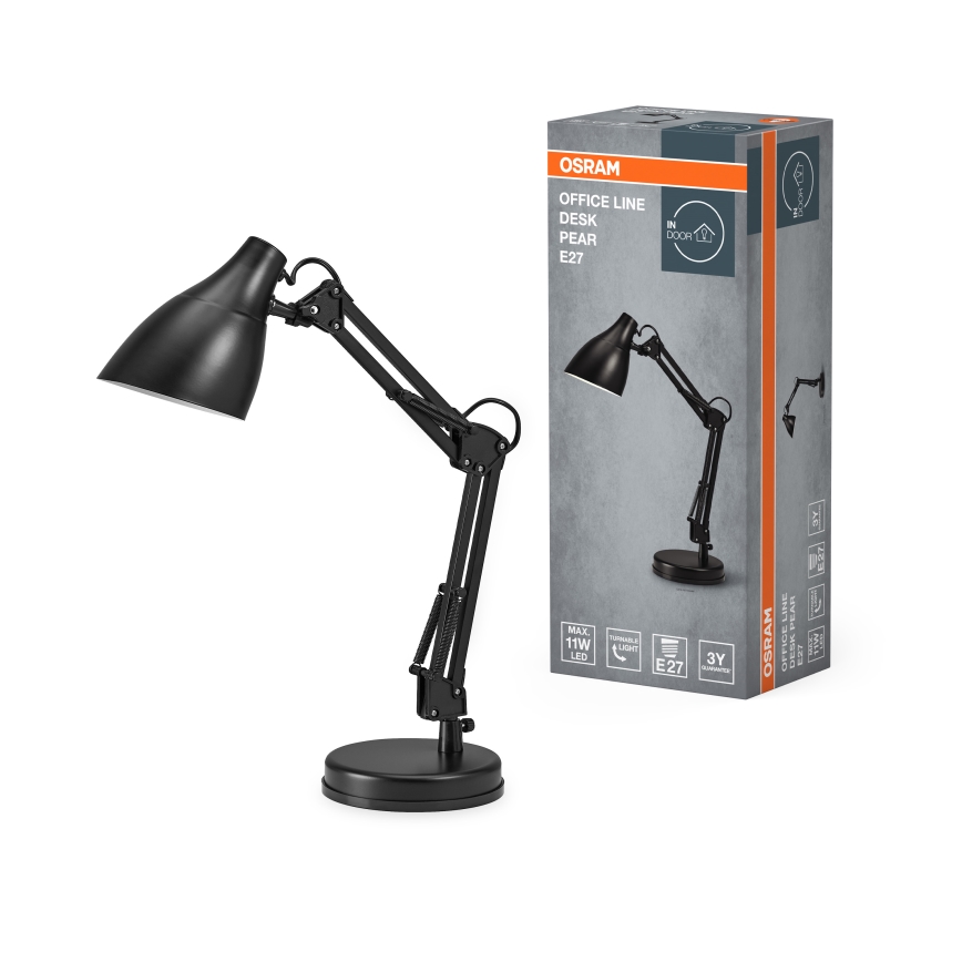 Osram - stalinis šviestuvas DESK LINE 1xE27/11W/230V juodas
