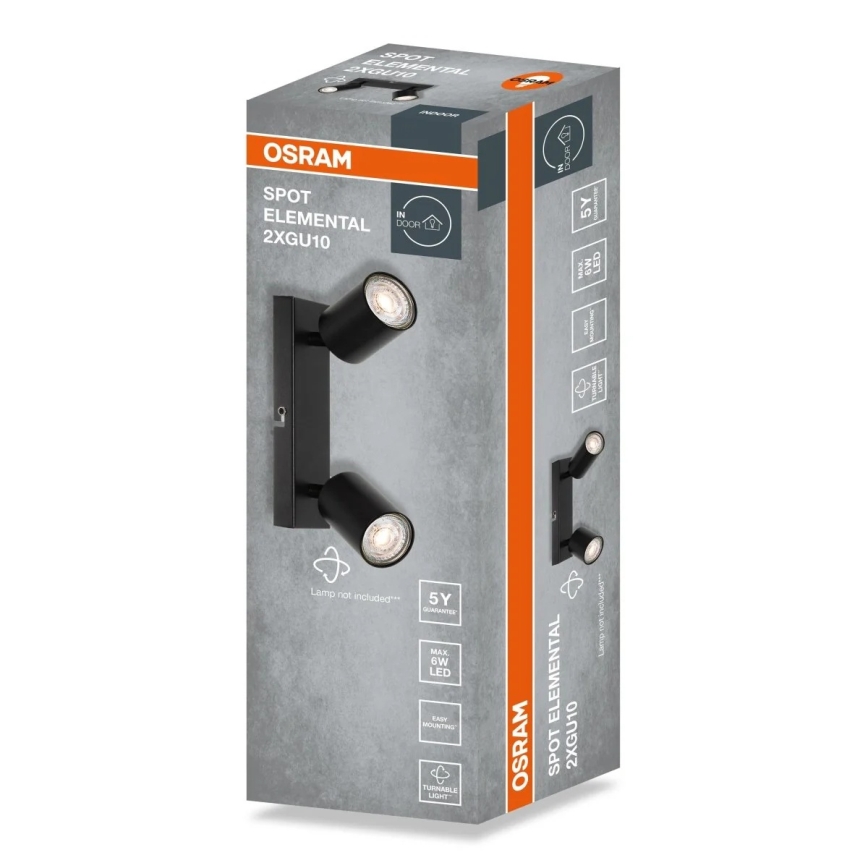 Osram - Taškinis šviestuvas ELEMENTAL 2xGU10/6W/230V