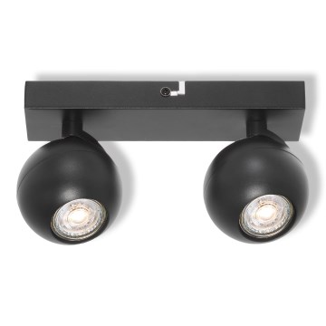 Osram - Taškinis šviestuvas SPOT SPHERAL 2xGU10/6W/230V juodas