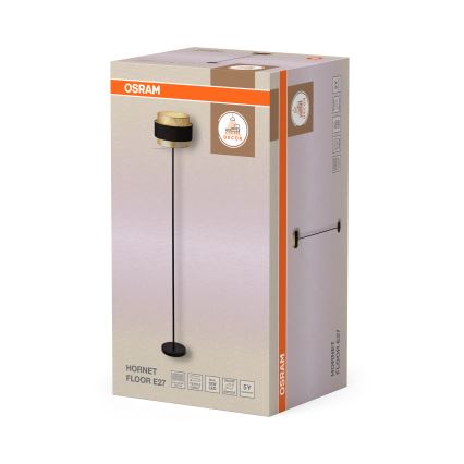 Osram - Toršeras DECOR HORNET 1xE27/10W/230V juoda/auksinė