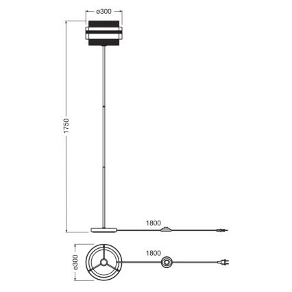 Osram - Toršeras DECOR HORNET 1xE27/10W/230V juoda/auksinė