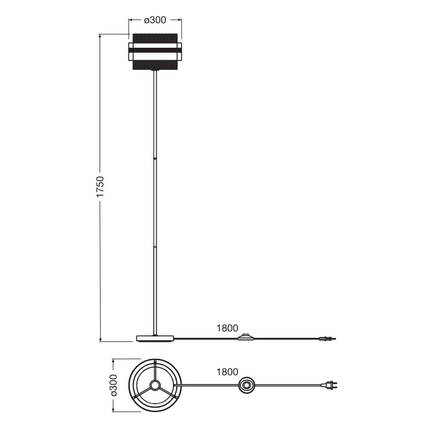 Osram - Toršeras DECOR HORNET 1xE27/10W/230V juoda/auksinė