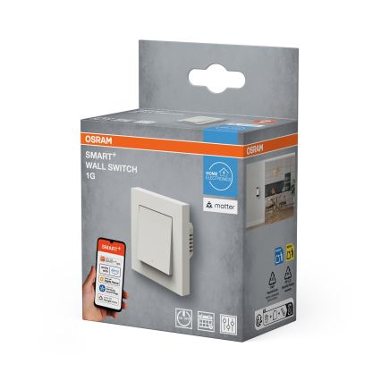 Osram - Vieno mygtuko SMART+ MATTER jungiklis 230V Wi-Fi