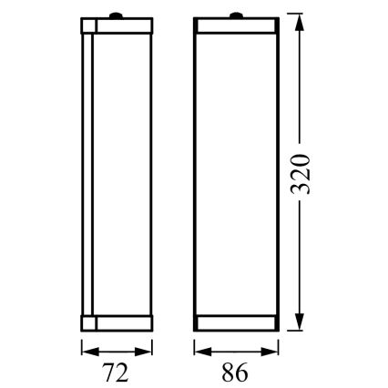 Osram - Vonios sieninis šviestuvas BATHROOM CLASSIC 2xE14/12W/230V IP44 blizgus chromas