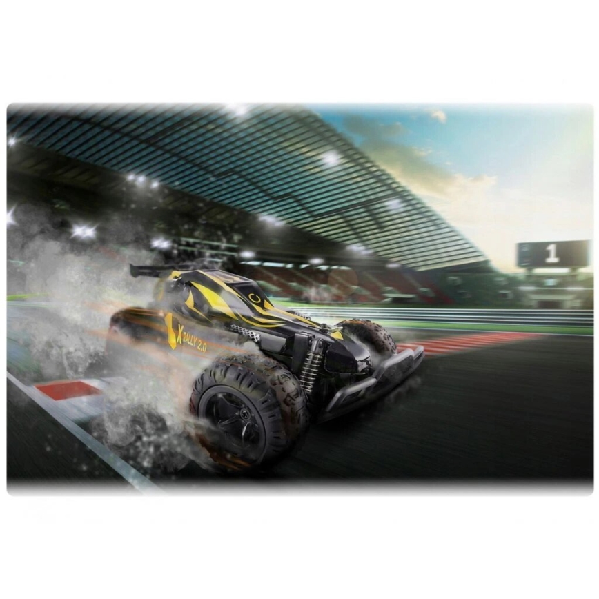 Overmax - nuotolinio valdymo RC automobilis X-RALLY 2.0 1200 mAh juoda/geltona