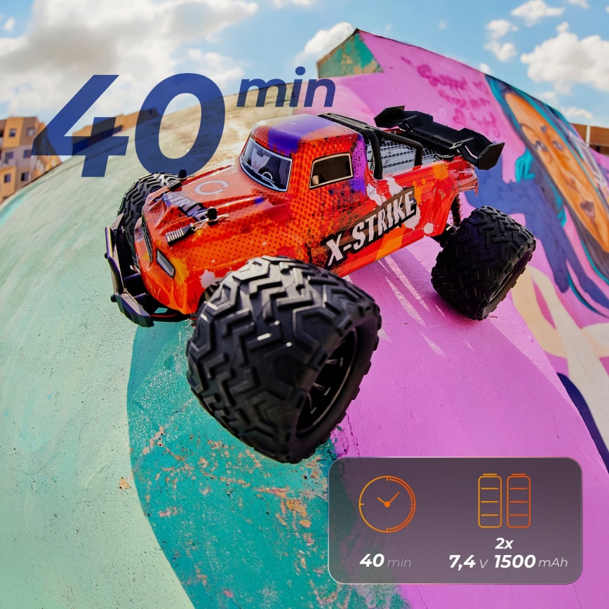 Overmax - nuotolinio valdymo RC automobilis X-STRIKE 3000 mAh juoda/oranžinė