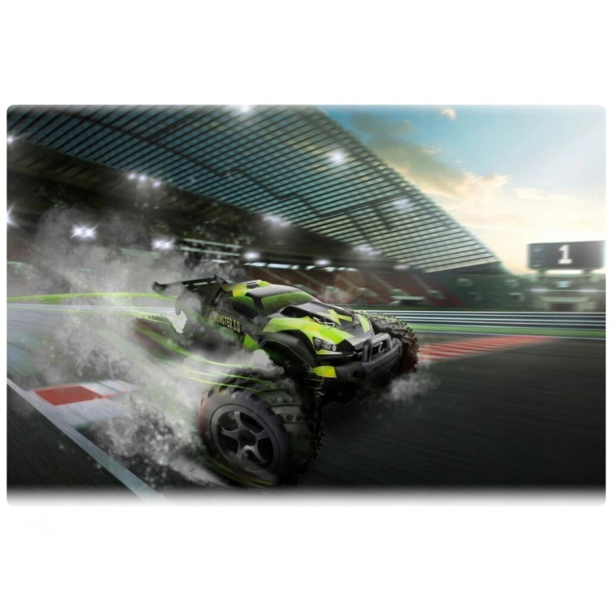 Overmax - nuotoliniu būdu valdomas RC automobilis X-MONSTER 3.0, 1700 mAh, juoda/žalia