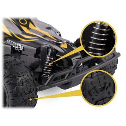 Overmax - nuotoliniu būdu valdomas RC automobilis X-RALLY 2.0 1200 mAh juoda/geltona