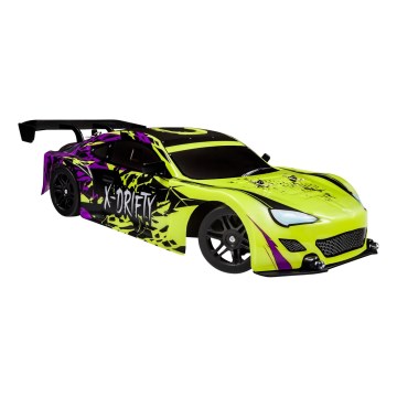 Overmax - RC drift automobilis su nuotoliniu pultu X-DRIFT 1000 mAh geltona/violetinė