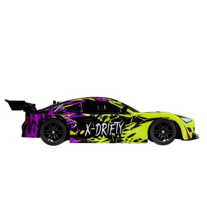 Overmax - RC drift automobilis su nuotoliniu pultu X-DRIFT 1000 mAh geltona/violetinė