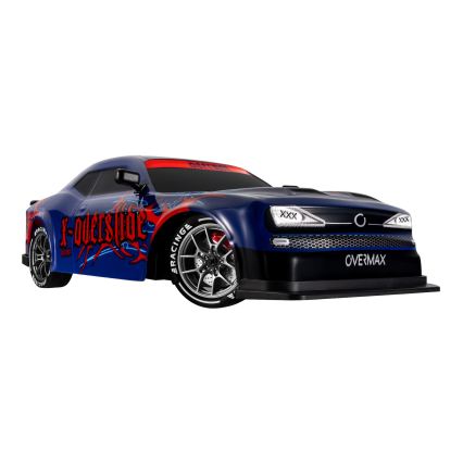 Overmax - RC drift automobilis su nuotoliniu valdymu 2 viename X-OVERSLIDE 1000 mAh juoda/žalia/mėlyna/raudona