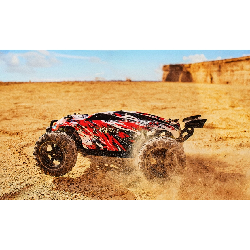 Overmax - nuotoliniu būdu valdomas RC automobilis 2in1 X-MONSTER 3.5 1700 mAh juoda/raudona/žalia