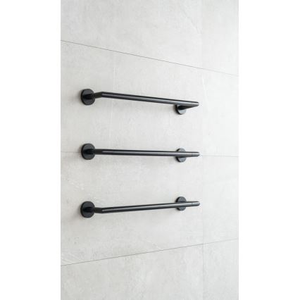 P.M.H. IN1B-L – Elektrinis rankšluosčių džiovintuvas INGA, 17 W/230 V, 85,9 cm, IP44, kairinis/juodos spalvos