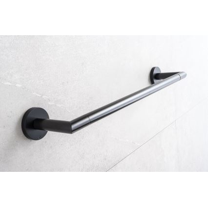 P.M.H. IN1B-L – Elektrinis rankšluosčių džiovintuvas INGA, 17 W/230 V, 85,9 cm, IP44, kairinis/juodos spalvos