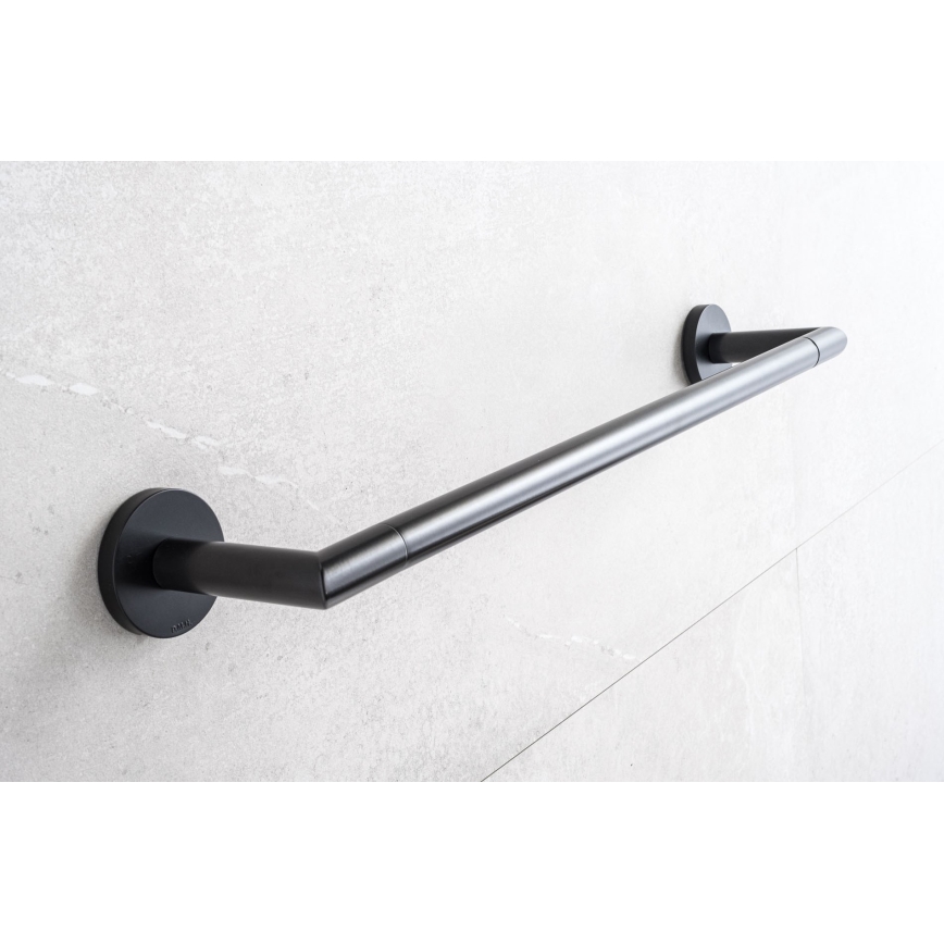 P.M.H. IN1B-L – Elektrinis rankšluosčių džiovintuvas INGA, 17 W/230 V, 85,9 cm, IP44, kairinis/juodos spalvos