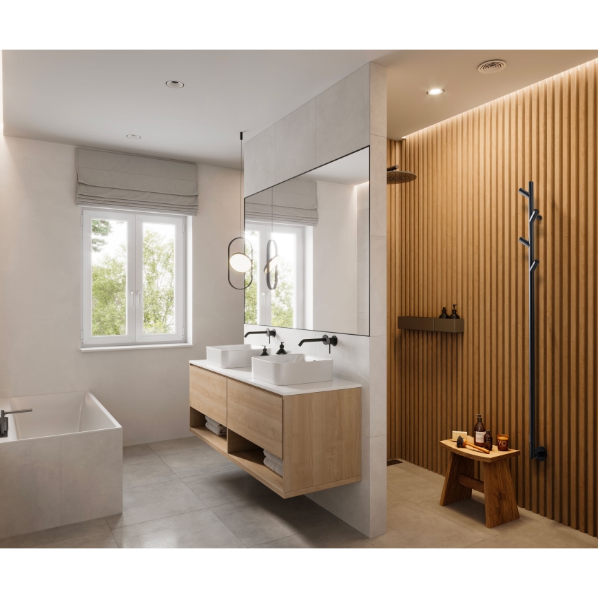 P.M.H. LS1B - Elektrinis rankšluosčių džiovintuvas LISA 24W/230V 170 cm IP44 juodas