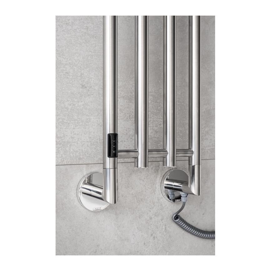 P.M.H. MO1SS-LK - Elektrinis rankšluosčių džiovintuvas MONA 93W/230V 153,3 cm IP44 poliruotas nerūdijantis plienas