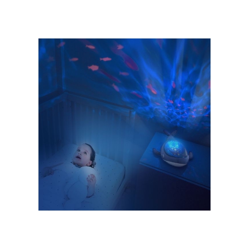 PABOBO - Projektorius AQUA DREAM 3xAA banginis