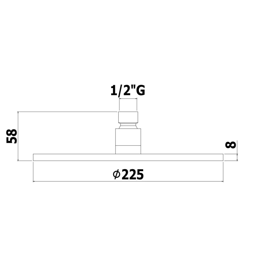 Paffoni - Dušo galvutė Ø 22,5 cm MASTER juoda