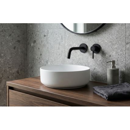 Paffoni - į sieną montuojamas praustuvo maišytuvas LIGHT, juodas