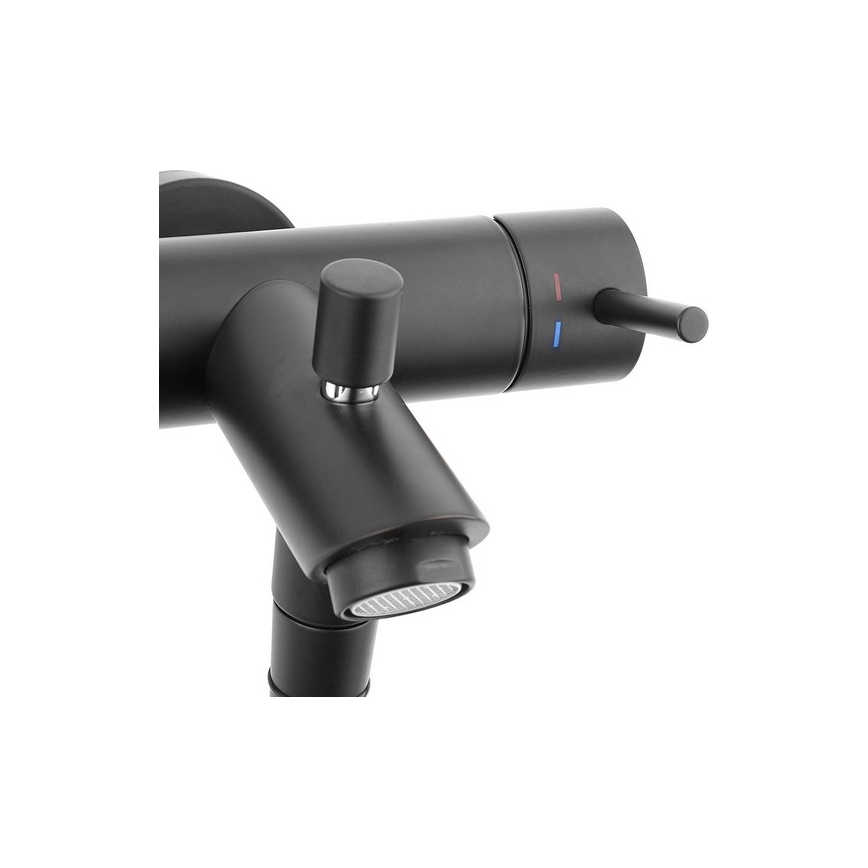 Paffoni - Įmontuojama dušo sistema ROUND juoda