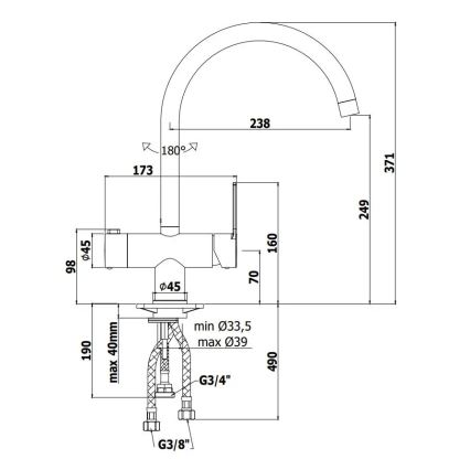 Paffoni - Kriauklės maišytuvas RINGO, blizgus chromas