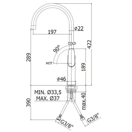 Paffoni - Plautuvės maišytuvas CANDY, blizgus chromas