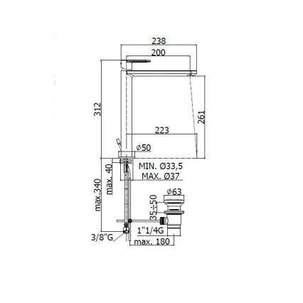 Paffoni - Praustuvo maišytuvas CANDY, blizgus chromas