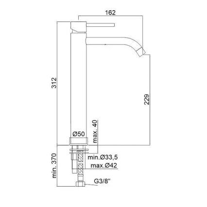 Paffoni - praustuvo maišytuvas LIGHT, blizgus chromas