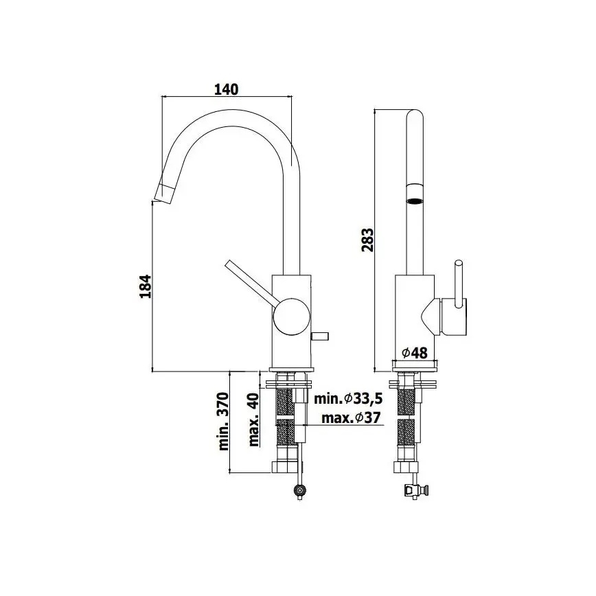 Paffoni - praustuvo maišytuvas LIGHT, blizgus chromas