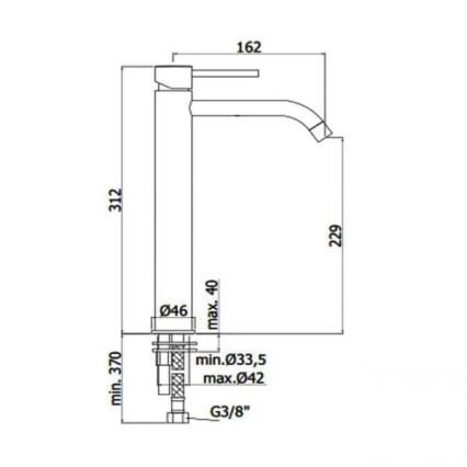 Paffoni - praustuvo maišytuvas LIGHT juodas