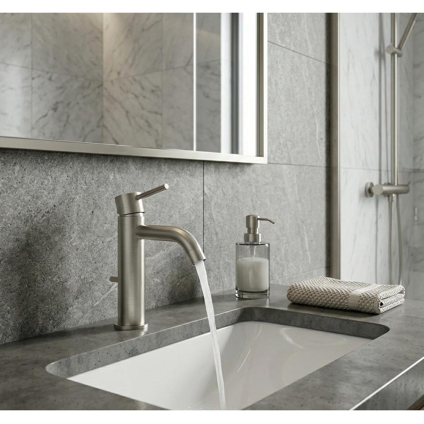 Paffoni - Praustuvo maišytuvas LIGHT nerūdijančio plieno